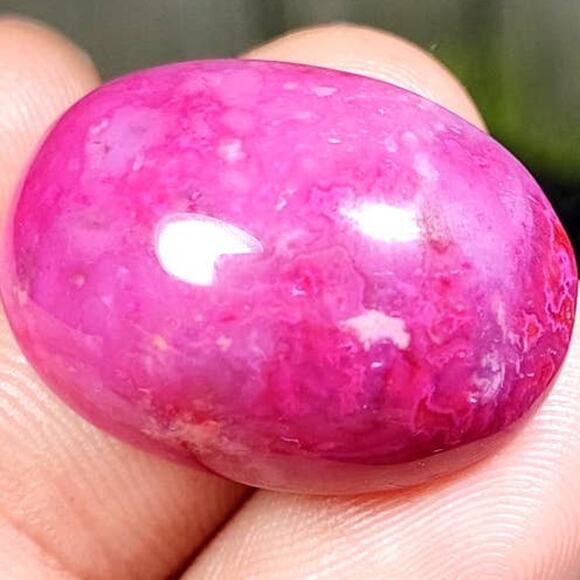 Gorgeous Marbleized Indonesian Agate Cabochon!! - Picture 2 of 3